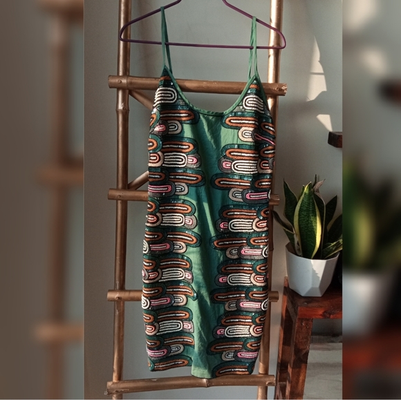 New Pia Pauro Embroidered Mini Dress with Tags - Picture 13 of 16